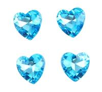 Blausky 20 unidades de 27 mm de diamantes de imitación de corazón, corazón con purpurina, piedras preciosas de cristal, decoración de corazón, piedras de colores, para manualidades, joyas, jarrones