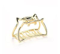 Blausky 6 Stück Haarklammer Metall für Dünnes Dickes Haar,Haarspangen Damen Rutschfest Claw Clips Klein Haarclip Spangen Haarklemmen Haarstyling-Zubehör für Alltag Party,Katze Gold