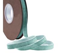 Blausky Cinta decorativa de terciopelo, 10 mm x 20 yardas, cinta decorativa de terciopelo, cinta decorativa para costura, envoltorio de regalo, color verde grisáceo