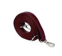 Blausky Correa de hombro ajustable de poliuretano, correa de hombro de piel, para mujer, correa de bolsillo, correa de bolsillo, accesorios para mujer, para bolsos, rojo vino y plata, 140 cm x 19 mm