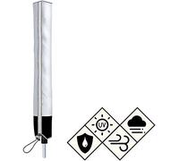 Blausky Funda protectora para tendedero portátil, resistente al polvo, resistente a los rayos UV, con cremallera, resistente a la intemperie, para tendedero exterior, plateado, 165 x 16 x 16 cm