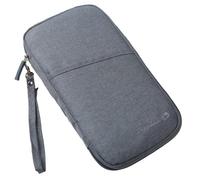 Blausky Reisepass Tasche für Damen & Herren,Geldbörse,Reiseorganizer Wasserdicht Ausweitasche Familie Travel Organizer für Kreditkarten Ausweis Flugtickets und Reisedokumente,Orange, gris claro