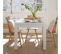 Blay mesa de comedor extensible cuadrada 90/180 de madera lacada en blanco