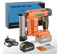 blayram Clavadora Electrica de Clavos con Makk-iita 18V, Grapadora Clavadora 2 en 1 18GA con batería 4.0Ah, cargador, 800 clavos y 800 grapas incluidas para mejoras del hogar