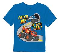 Blaze and The Monster Machines - Camiseta de Manga Corta para niño Nickelodeon, Azul Real, 5 años