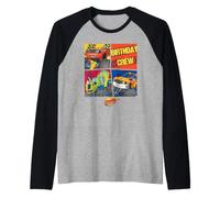 Blaze and The Monster Machines Monster Truck Birthday Crew Camiseta Manga Raglan
