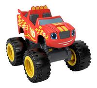 Blaze and The Monster Machines Racing Flag Blaze - GVG61 ~ Vehículo fundido a presión ~ Coche de carreras rojo y amarillo