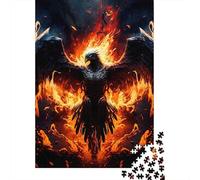 Blaze Eagle Warrior Rompecabezas para Adultos Fire Guardian 1000 Piezas Papel Reciclado para Adultos Rompecabezas Extremadamente Difícil Y Desafiante 38x26cm/1000pcs