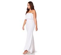 Blaze Strapless Maxi Dress with Overlay, Ivory, EU 38