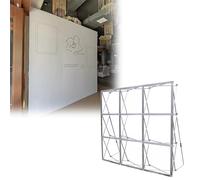 Blazea Exhibición Emergente de La Feria Comercial del Soporte de La Cabina del Telón de Fondo, Soporte Plegable Portátil de La Pancarta del Marco X, Soporte de Fondo Publicitario(Size:2.3m(7.5ft) L)