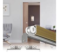 Blazea Herrajes Puertas Correderas Guía para Puerta Corrediza de Bolsillo de Montaje Superior, Riel de Aluminio para Puerta Corrediza, Herrajes para Puertas de Armarios de Dormitorios(60cm(23.6in))