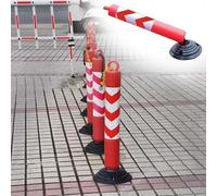 Blazea Pilona Bolardo Poste Bolardo de Seguridad Flexible Rojo, Conos de Plástico para Demarcación de Tráfico en Estacionamientos, Barrera de Estacionamiento con Resortes(H 80cm (31 1/2"))