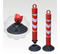 Blazea Pilona Bolardo Poste Poste de Barrera de Estacionamiento Flexible, Bolardo de Seguridad Desmontable, Poste Demarcador de Tráfico para Aceras y Entradas de Vehículos(H 80cm (31 1/2"))