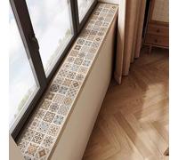 Blazea Protector de Alféizar Funda de Cojín Decorativa para Alféizar Ventana, Almohadilla Absorbente para Plantas, Tapete Protector para Recortable(Khaki,160x25cm/63x10in)