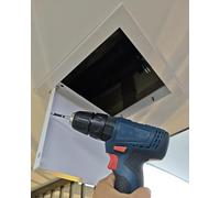 Blazea Puerta de Inspección Panel de Acceso para Techo con Apertura a Presión, Tapa de Registro para Instalaciones de Fontanería, Puerta de Acceso Metálica de Inspección, Color Blanco(45x55cm)