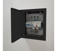 Blazea Puerta de Inspección Panel de Acceso para Tuberías con Cierre a Presión para Paneles de Yeso, Puerta de Servicio de Inspección Pequeña, Puerta de Acceso Metálica(Black,30x45cm)