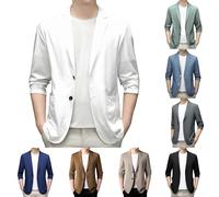 Blazer Casual para Hombre, Ligero y Elegante de Manga Larga para Verano, Chaqueta Deportiva e Impermeable