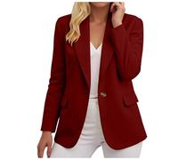 Blazer Casuales Mujer2026 Manga Larga Solapa Ligeros Botones Fina Chaqueta Mujer Entretiempo Trabajo Elegante Blazer Slim Fit Frente Abierto Manga Trabajo Oficina Boda Invitada Blazer Chaqueta