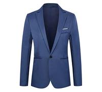 Blazer Chaqueta Hombre Trabajo Blazer Hombres Formal Blazer Business Blazer Elegante Blazer Plus Size Hombres Blazer Comfy Blazer Cálido Blazer Gant Blazer Hombre Trajes Aire Libre Azul Real M