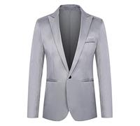 Blazer Chaqueta Hombre Trabajo Blazer Hombres Formal Blazer Business Blazer Elegante Blazer Plus Size Hombres Blazer Comfy Blazer Cálido Blazer Gant Blazer Hombre Trajes Aire Libre Gris 5XL