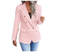 Blazer Corto Mujer, Chaqueta De Mujer, Casual Slim Stand Top Button Manga Larga Sólido Business Jacket Trendy Office Coat Cazadora Entretiempo Mujer Chaqueta Negra Trabajo