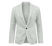 Blazer Hombre Americana Algodón Lino Casual Chaqueta De Traje Corte Holgado Ligera Transpirable Cómoda Para Primavera Verano Diario