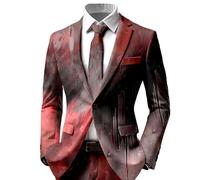 Blazer Hombre Casual, Chaquetas de Traje para Hombre Elegantes e Informales con Estampado Temático para Eventos de Otoño e Invierno