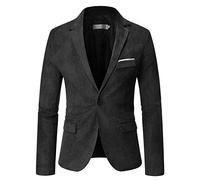 Blazer Hombre Casual, Traje De Moda Casual para Hombre Traje De Ocio De Solapa De De Negocios De Pana De Color SóLido