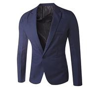 Blazer Hombre Traje Chaqueta Abrigo otoño invierno Esmoquin Blazer de un Pecho fiesta Moda Casual Slim fit Elegant Negocios Oficina color sólido Clásico Outwear bolsillo Blazer Basic Tops 2024