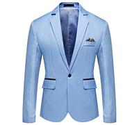 Blazer Homme Veste de Costume Slim Fit Un Bouton Veston Blazer Homme Casual Elégant Formel pour Mariage Business Soirée