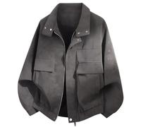 Blazer Jacket Hombre Piel Vestir Termica Formal Ultraligera Naranja Blazer Oversize Engomada Correr Genuino Guateado sobre Bajo Rey Multibolsillos Versátil Diseños Chaquetón Ingles