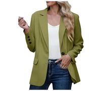 Blazer Mujer Casual Cuello Solapa Chaqueta Mujer Entretiempo Casual Chaqueta Elegante Y Chic Para Blazer Talla Grande Entretiempo Otoño Deportiva Ajustada Botones Vintage Entallada Trabajo Oficina