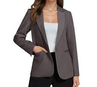 Blazer Mujer Deportiva Elegante Cintura Larga Tallas Grandes Traje Chaqueta Moda Manga Larga Casual Trajes Festivo Con Bolsillo Chaqueta de Trabajo Chaqueta para Trabajo Chaqueta de Negocios de Manga