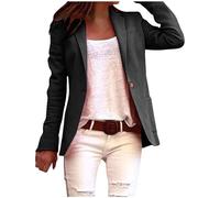 Blazer Mujer Multicolor, Americana Entallada de Manga Larga con Solapa, Chaqueta de Traje Casual para Oficina, Negocios y Vestimenta Diaria