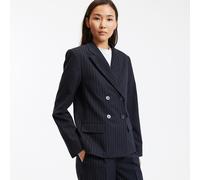 Blazer slim-fit con raya diplomática Mujer Talla 42. Color Azul