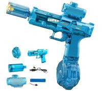 Blazerat Auto Water Blaster, Blazerat Electric Water, Automatic Squirt Gun High Capacity Pistol, Large Capacity Pistol for Swimming Pool Party Toy, For Everyone to Play (Blue)