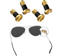 BLAZERBUCK 2 pares de tornillos de repuesto para gafas de sol RayBan RB3483/RB3506/RB3519, color dorado