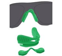 BlazerBuck Almohadillas de repuesto para gafas de sol Oakley EVZero Path/EVZero Pitch/EVZero Range/EVZero Blades/Cybr Dyno, Almohadillas de nariz verde oscuro con base verde oscuro, 0