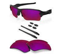 BLAZERBUCK Kit de lentes de repuesto y calcetines polarizados de policarbonato para Oakley Flak 2.0 XL OO9188 - Revestimiento AR estrellado quemado