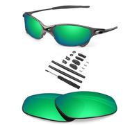 BLAZERBUCK Kit de lentes de repuesto y calcetines polarizados de policarbonato para Oakley Juliet, color verde esmeralda con revestimiento AR
