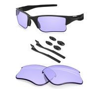 BLAZERBUCK Kit de lentes y calcetines de repuesto antisal para Oakley Half Jacket 2.0 XL OO9154 - Púrpura claro bajo