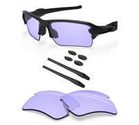 BLAZERBUCK Kit de lentes y calcetines de repuesto para Oakley Flak 2.0 XL OO9188, color morado claro