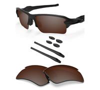 BlazerBuck Kit de lentes y calcetines de repuesto polarizados de policarbonato para Oakley Flak 2.0 XL OO9188 - Revestimiento AR de bronce vívido