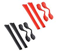 BLAZERBUCK Kits de calcetines de repuesto para gafas de sol Oakley Radar Path OO9051/Radar Edge OO9184/Radar Range OO9056/Radar Pitch OO9052/Radar XL, negro y rojo
