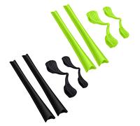 BLAZERBUCK Kits de calcetines de repuesto para gafas de sol Oakley Radar Path OO9051/Radar Edge OO9184/Radar Range OO9056/Radar Pitch OO9052/Radar XL, negro y verde