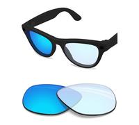 BlazerBuck Lentes de repuesto antisal compatibles con lentes inteligentes Ray-Ban Meta Skyler RW4010 | RW4014 (Gen 2) de 52 mm, fotocromáticas de transparente a azul hielo