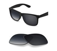 BlazerBuck Lentes de repuesto antisal para Ray-Ban Justin RB4165 de 54 mm, gradiente gris a gris fotocromático