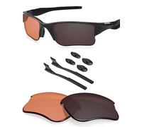 BLAZERBUCK Lentes de repuesto antisal y kit de calcetines para Oakley Half Jacket 2.0 XL OO9154 - Naranja fotocromático