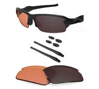 BLAZERBUCK Lentes de repuesto no polarizadas y kit de calcetines para Oakley Flak 2.0 OO9295 - Naranja fotocromático