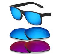 BlazerBuck Lentes de repuesto polarizadas antisal para Arnette Slickster AN4185 de 58 mm, color azul hielo y estrellado quemado